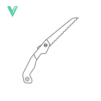 Folding Saw Tool Illustration