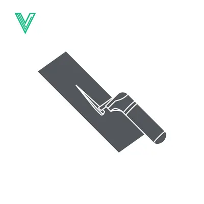 Simple Trowel Tool Icon for Construction and DIY Projects