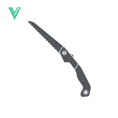 Aset desain premium: Folding Pruning Saw Icon Silhouette Vector Illustration