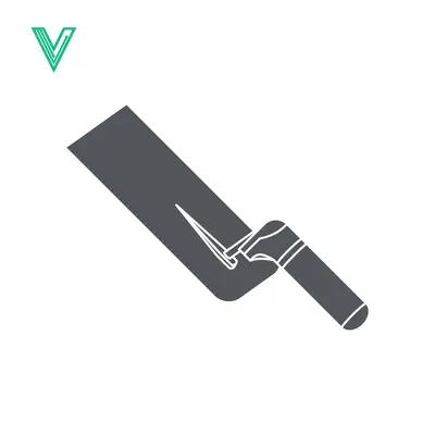 Illustration of a Trowel Tool for Construction and Renovation