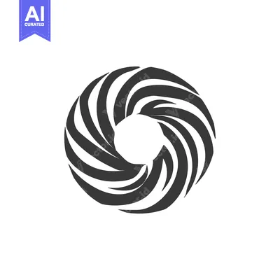 Aset desain premium: Abstract Circular Design with Swirling Lines