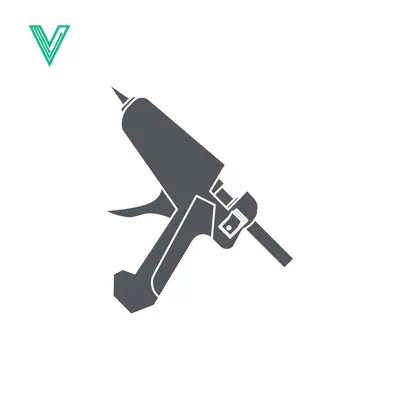 Simple Silhouette of a Hot Glue Gun