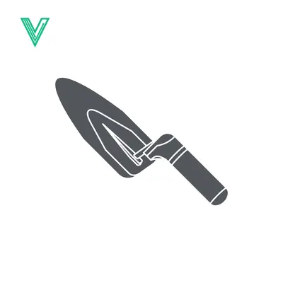 Gardening Trowel Silhouette Icon Vector Illustration
