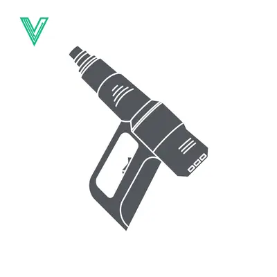 Stylized Silhouette of a Heat Gun Tool