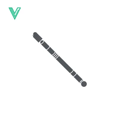 Simple Silhouette Icon of a Flute Musical Instrument