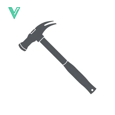 Hammer Tool Icon Silhouette