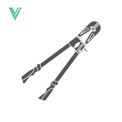 Heavy Duty Bolt Cutters Tool Icon Vector Illustration