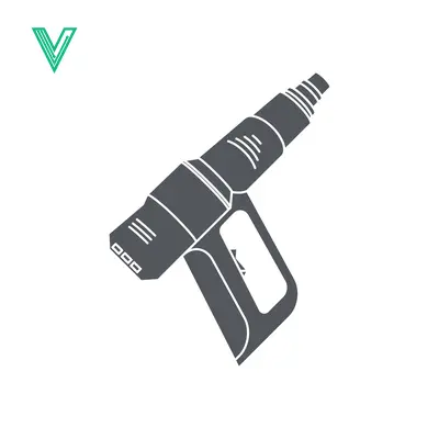 Stylized Icon of a Heat Gun Tool