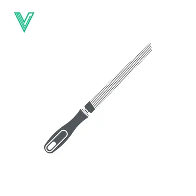 Illustration of a Rasp Tool with a Handle
