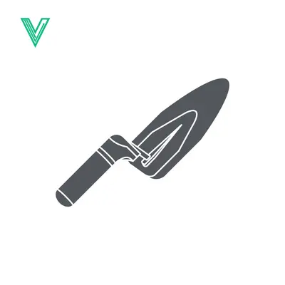 Garden Trowel Silhouette Icon for Planting and Digging