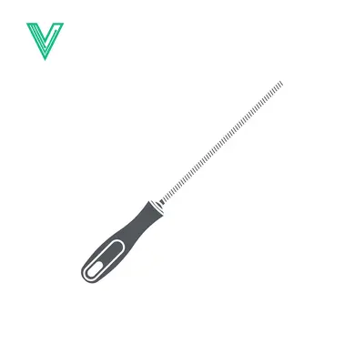 A Metal File Tool with a Black Handle