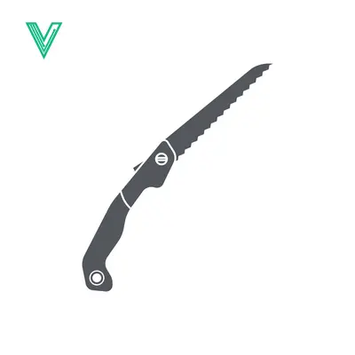 Aset premium populer: Folding Hand Saw Tool Icon Vector Illustration