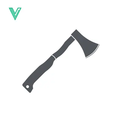 Simple Silhouette of an Axe Tool