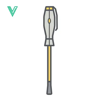Simple Illustration of a Screwdriver Tool