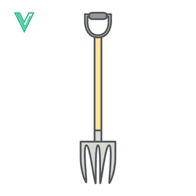 Garden Fork Tool Illustration