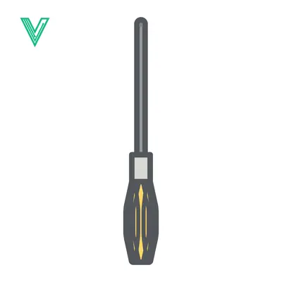 Aset premium populer: Illustration of a simple screwdriver with a dark gray handle and a metal shaft