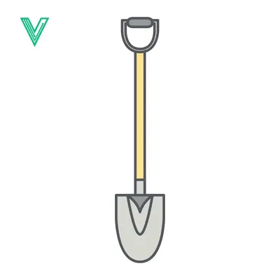 Illustration of a Garden Shovel Tool