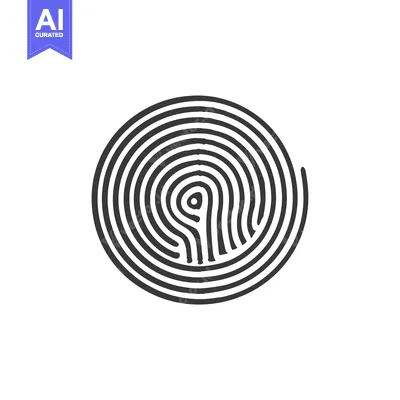 Premium design asset: Abstract Circular Pattern with Concentric Lines and a Central Detail
