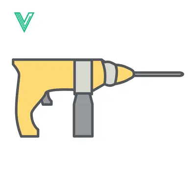 Aset desain premium: Yellow Power Drill Tool Icon Vector Illustration