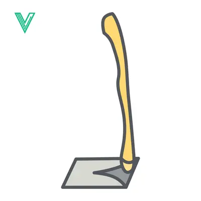 Simple Illustration of a Garden Hoe Tool