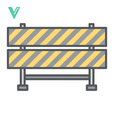 Aset desain premium: Construction Barrier Warning Sign Yellow Grey Stripes