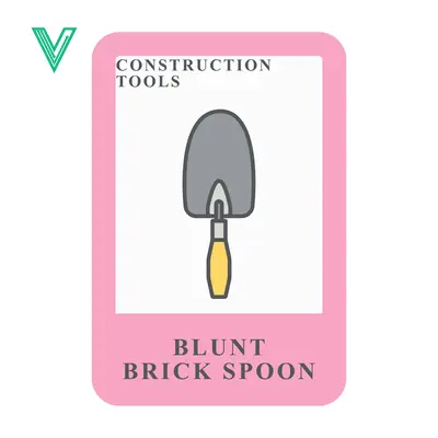 Illustration of a Blunt Brick Spoon a Construction Tool