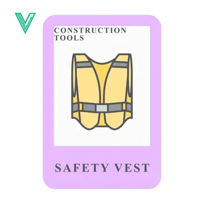 Aset desain premium: High Visibility Safety Vest for Construction Workers