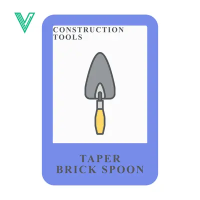 Taper Brick Spoon Construction Tool Illustration