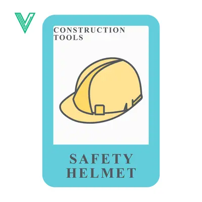Construction Safety Helmet Icon for Industrial Workwear and Protective Gear