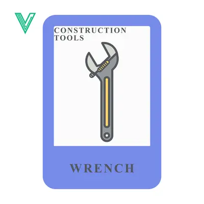 Adjustable Wrench Tool Illustration for Construction and Repair