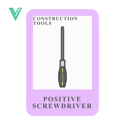 Illustration of a Positive Screwdriver Tool for Construction