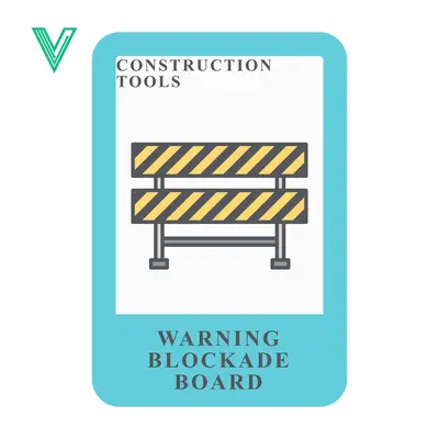 Warning Blockade Board Construction Tools