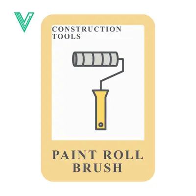 Illustration of a Paint Roller Brush a Construction Tool