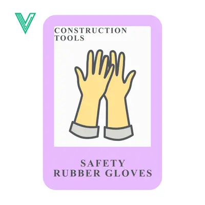 Safety Rubber Gloves for Construction Work