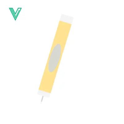 Aset desain premium: Yellow Highlighter Pen with Gray Oval Accent