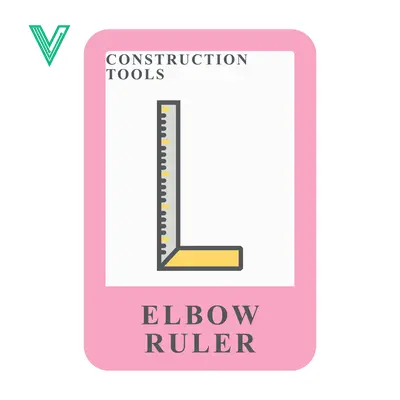 Illustration of an Elbow Ruler a Construction Tool