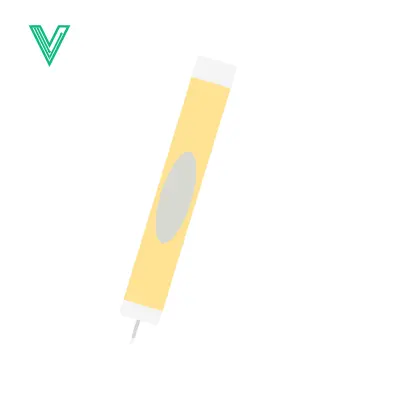 Aset desain premium: Simple Yellow Highlighter Pen Isolated on White Background