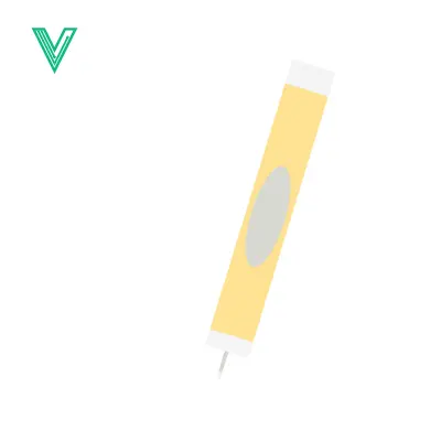 Aset premium populer: Simple Yellow Marker Pen with Gray Oval Accent