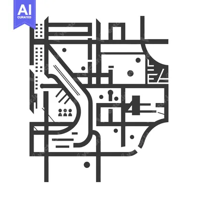 Aset premium populer: Abstract Cityscape with Geometric Shapes and Buildings