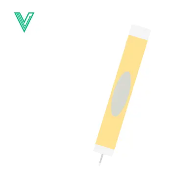 Aset desain premium: Minimalist Yellow Marker Pen with Grey Accent