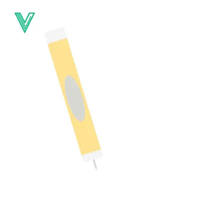 Premium design asset: Yellow highlighter pen with gray oval marking on white background