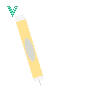 Yellow Marker Pen with Gray Oval Accent