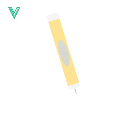 Aset premium populer: Minimalist illustration of a yellow highlighter pen with a gray oval grip