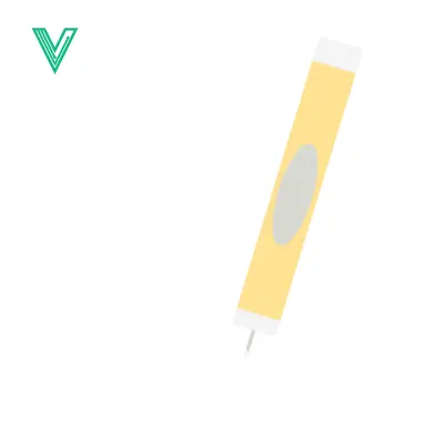 Aset desain premium: Yellow Marker Pen with Gray Oval Label