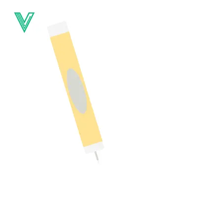 Minimalist Yellow Highlighter Pen with Grey Oval Accent