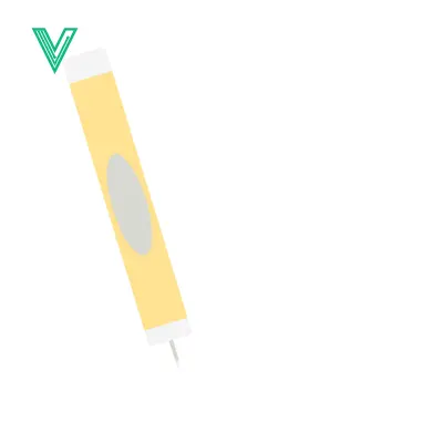 Minimalist Yellow Highlighter Pen with Gray Oval Accent
