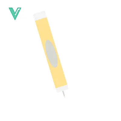 Popular premium asset: Yellow highlighter pen with grey oval label on white background