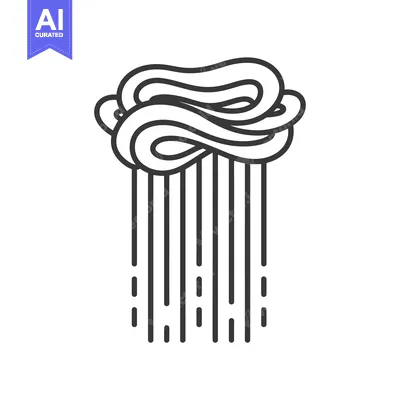 Aset premium populer: Abstract Cloud with Rain Falling from It