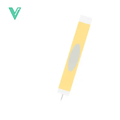 Minimalist Illustration of a Yellow Highlighter Pen