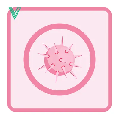 Pink Virus Icon Abstract Representation